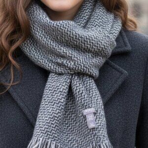 Charter Club 100% Cashmere Herringbone Scarf
